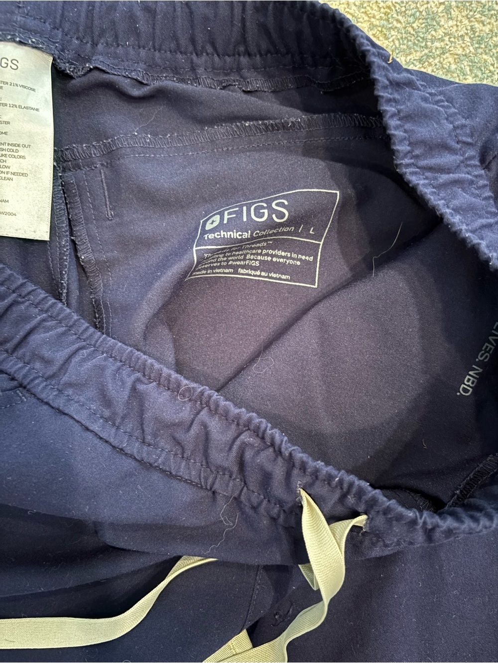 Men's Navy FIGS Jogger - Picture 2 of 3